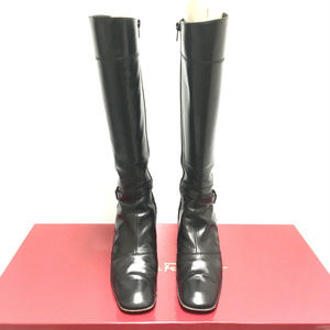 Riding Boots Golette Ne Black Calf Leather 7.5 AA